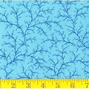  54 Wide Slinky Glitter Crepe Vines Turquoise Fabric By 