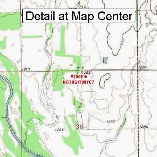 USGS Topographic Quadrangle Map   Argonia, Kansas (Folded/Waterproof)