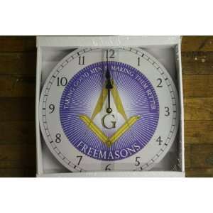  Freemason Master Mason Wall Clock Purple