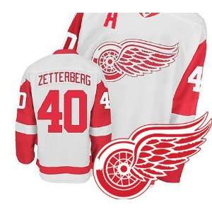 Red Wings Authentic NHL Jerseys Henrik Zetterberg AWAY White Hockey 