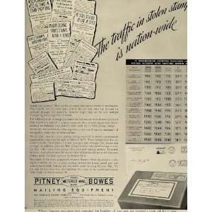 1936 Ad Pitney Bowes Metered Mail Equipment Postage   Original Print 