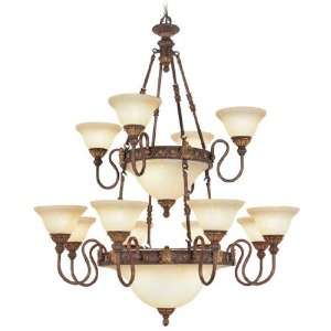   Traditional / Classic Crackled Greek Bronze 18 Light Chandelier Home