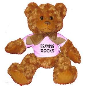  Drawing Rocks Plush Teddy Bear with WHITE T Shirt Toys 