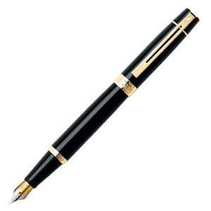  Sheaffer 300 Glossy Black G/T Fountain Pen Medium Office 