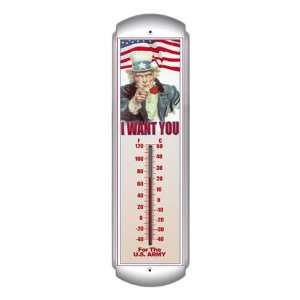   Indoor/Outdoor Thermometer   Uncle Sam Wants You Patio, Lawn & Garden