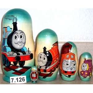  Thomas the Tank * Russian Nesting doll * 5 pc / 6 7 in * 7 