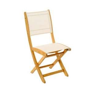   Greenwich Point Teak Sling Folding Dining Chair Patio, Lawn & Garden