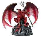 tom woods fantasy red shadow horned demon statue devil lucifer