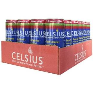 Celsius Calorie Burner, Green Tea Raspberry Acai, 12 Ounce Cans (Pack 