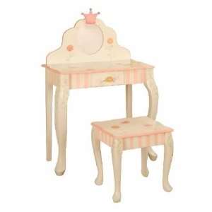  Teamson Vanity Table & Chair Set   Crown Collection Hand 