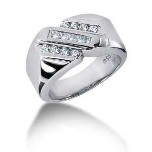   Ring Wedding Band Princess Cut Channel 14k White Gold DALES Jewelry