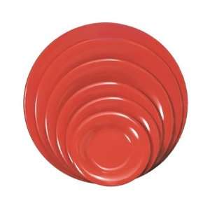 Pure Red Melamine 10 1/2 Wide Rim Round Plate  Kitchen 
