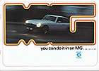 MG MGB GT V8 MGB MIDGET ORIGINAL FACTORY SALES BROCHURE 3054 