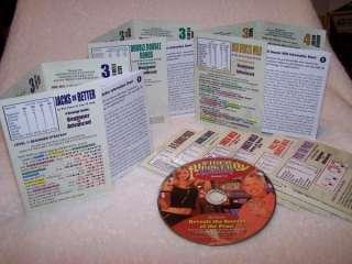   video poker, and nine pocket size video poker strategy cards from the