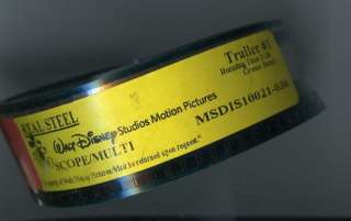 REAL STEEL Disney trailer ~actual 35MM film reel promo  