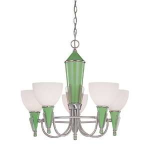   2900 5 202 Painted Finishes Art Deco / Retro Chandelier Rocket Family