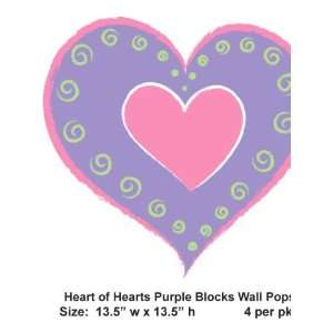   Brewster Wall Pops Hearts of Hearts Purple WPH93733