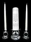 more options heart swirl wedding unity candle set poem silver