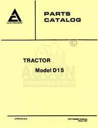 ALLIS CHALMERS D 15 D15 Tractor Parts Catalog Manual AC  