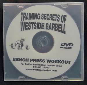 TRAINING SECRETS OF WESTSIDE BARBELL BENCHPRESS WORKOUT DVD 