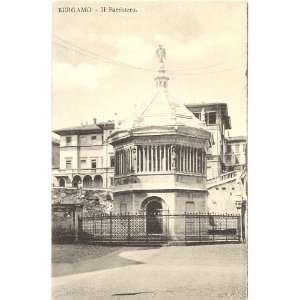   1920s Vintage Postcard The Baptistery Bergamo Italy 