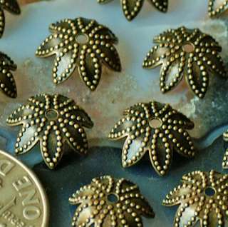 Antique Bronze Plated Brass Filigree Bead Caps Flower BeadCap finding 