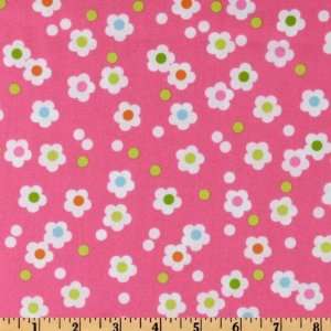  44 Wide Pocket Full Of Posies Floral Pink Fabric By The 