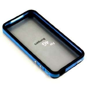  APPLE IPHONE4 BUMPER BLACK/BLUE Cell Phones & Accessories