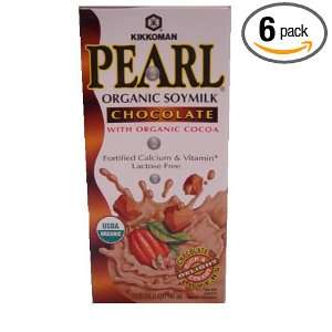 Kikkoman Pearl Chocolate Organic Soy Milk, 32 Ounce (Pack of 6)