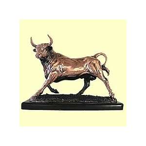  Dynamic Copper Bull   7 inch bull with base sculpture 