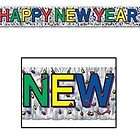 Happy New Year Neon Party Streamer Banner Decoration  