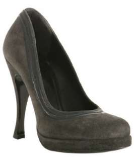 Balenciaga grey suede platform pumps   