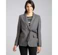 see by chloe grey check wool blend notched lapel blazer