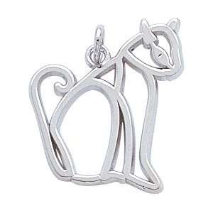  Rembrandt Charms Siamese Cat Charm, Sterling Silver 