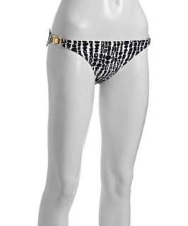 Trina Turk black tamarindo print buckle detail bikini bottom   