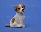 Miniature Dollhouse Brown & White Jack Russell Terrier Dog New In Box