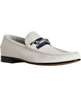 Gucci white perforated leather horsebit web loafers   up to 70 