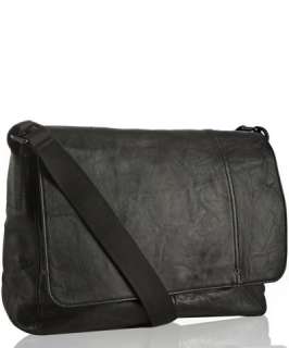 Furla onyx leather messenger bag