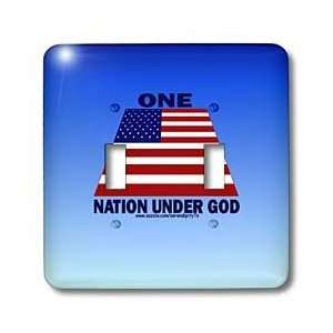  Deniska Designs USA   One Nation Under God on Blue   Light 