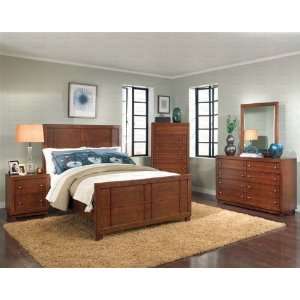   Bedroom Set in Brown Cherry Finish   Coaster Co.
