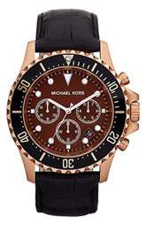 Michael Kors Everest Chronograph Leather Strap Watch $225.00