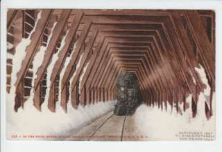 Snow Sheds Sierra Nevada Ogden SP RR Railroad Postcard  