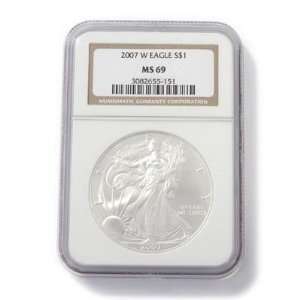  2007 W Silver American Eagle NGC MS69