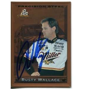  Rusty Wallace Autographed/Signed 1996 Precision Steel Card 