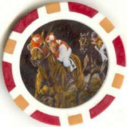 pc Horse Racing poker chips samples set #214  