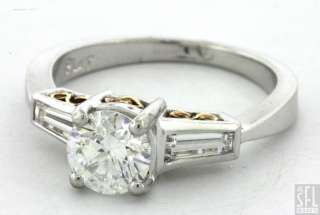 EGL IDEAL CUT HEARTS&ARROWS PLATINUM 1.40CT DIAMOND WEDDING RING W/1 