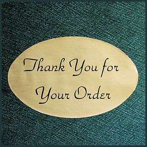 OVAL 1.25X2 GOLD THANK YOU STICKERS LABELS Roll of 500  