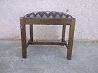   Chippendale salesman sample doll foot stool Ottoman bench flame stitch