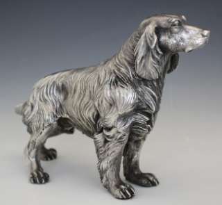 VINTAGE ITALIAN STERLING SILVER FIGURE OF ENGLISH SETTER DOG BY A 