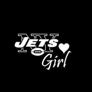  New York Jets Girl Car Window Decal Sticker White 6 
